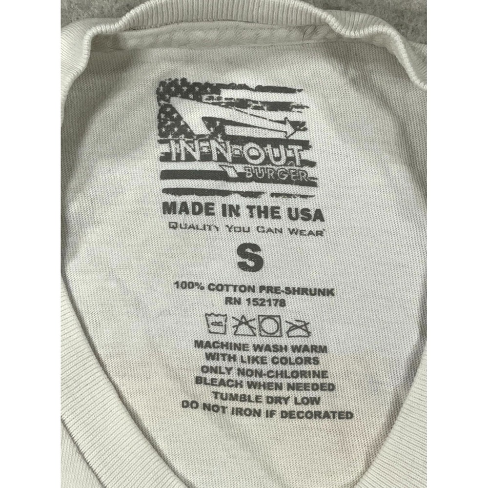 In N Out Burger Loomis Idaho T Shirt Mens Small White Graphic Preshrunk Cotton - Picture 7 of 11